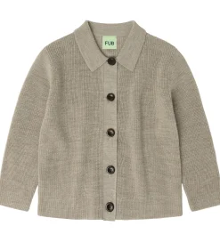 FUB Cardigan - Strik - Uld - Oat Melange