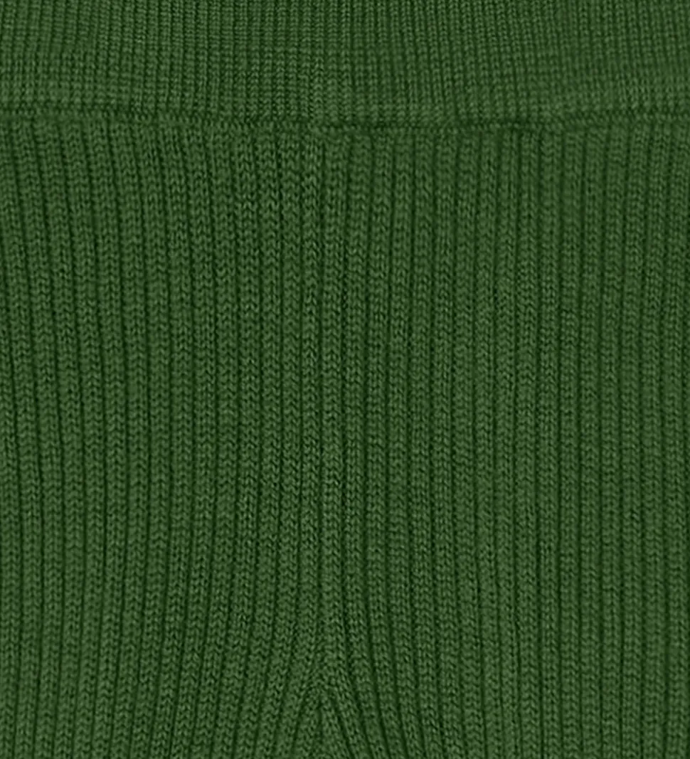 FUB Leggings - Rib - Strik - Uld - Forest