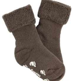 Fuzzies Skridsikre Strømper - Valnød