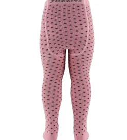 Fuzzies Strømpebukser - Gl. Rosa m. Koksgrå Prikker