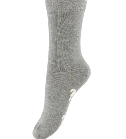 Fuzzies Strømper m. Antiskrid - Gråmeleret