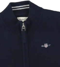 GANT Cardigan - Strik - Shield - Evening Blue