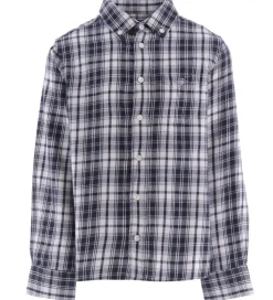 GANT Skjorte - Flonel - Evening Blue m. Tern