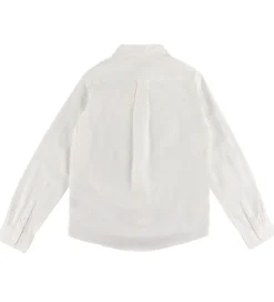 GANT Skjorte - Hør/Bomuld - Hvid