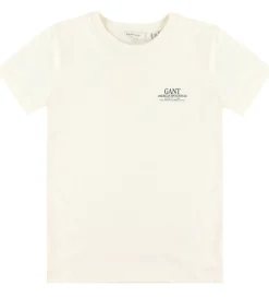GANT T-shirt - Cream m. Logo