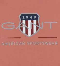 GANT T-shirt - Faded Brick m. Logo