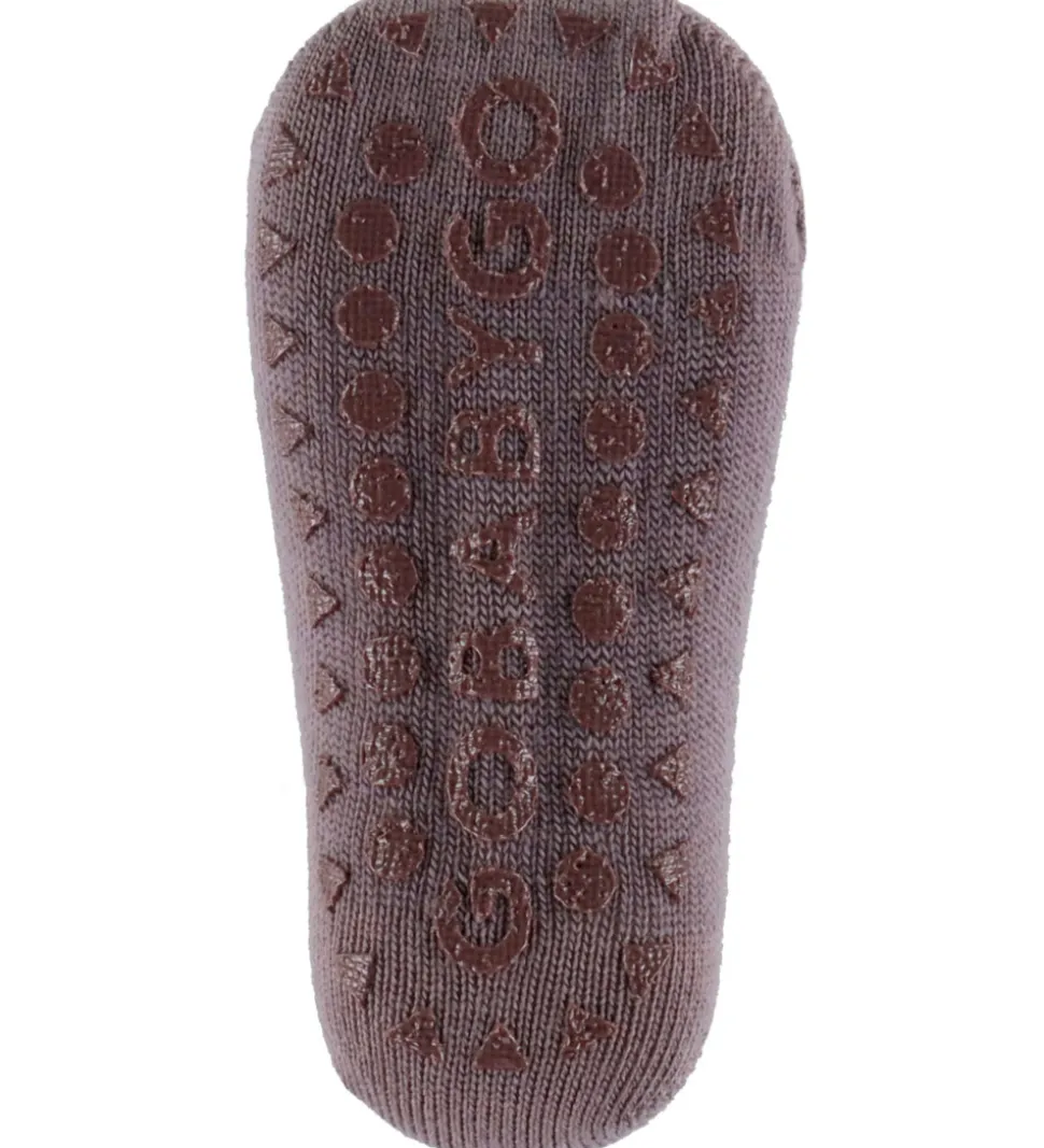 GoBabyGo Skridsikre Strømper - Uld - Dark Purple Dove