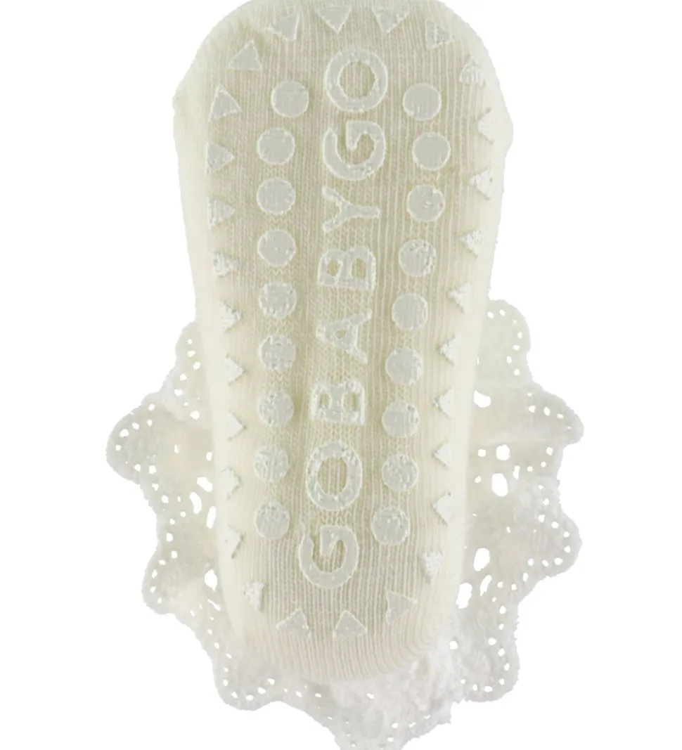 GoBabyGo Skridsikre Strømper - Uld - Snow White m. Blonde