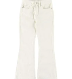 Grunt Bukser - Fløjl - Flare Cord - Broken White