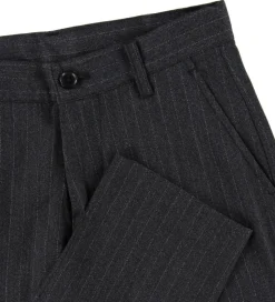 Grunt Bukser - Rick - Grå Stribet