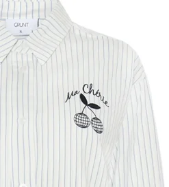 Grunt Skjorte - GrLiva - Hvid/Blå