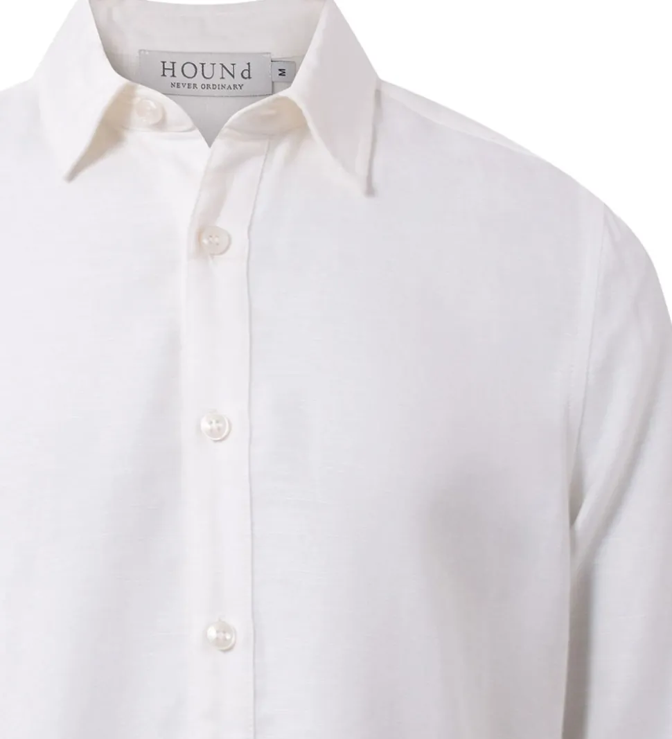 Hound Skjorte - Hør/Viskose - Hvid