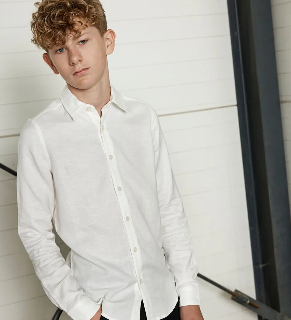 Hound Skjorte - Hør/Viskose - Hvid