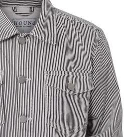 Hound Skjorte - Striped Overshirt - Black/Off White