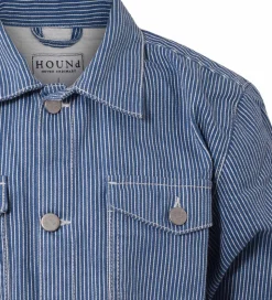 Hound Skjorte - Striped Overshirt - Off White/Light Blue