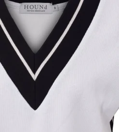 Hound Vest - Strik - Hvid m. Navy