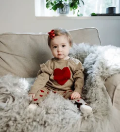 Hust and Claire Bluse - Strik - HCPusle - Biscuit m. Hjerte