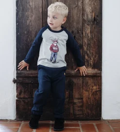 Hust and Claire Fløjlsbukser - HCGarry Ottoman - More Navy