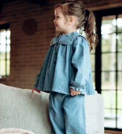 Hust and Claire Skjorte - HCKaroline - Blue Denim m. Similisten