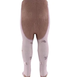 Hust and Claire Strømpebukser - Frankie - Purple Dove m. Blomste