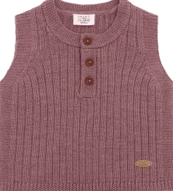 Hust and Claire Vest - Strik - HCEdi Wool Rib Knit - Pale Ma