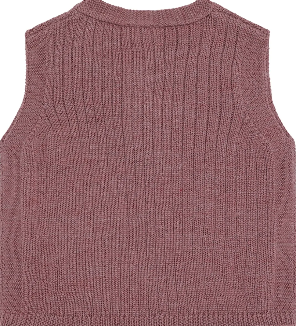 Hust and Claire Vest - Strik - HCEdi Wool Rib Knit - Pale Ma