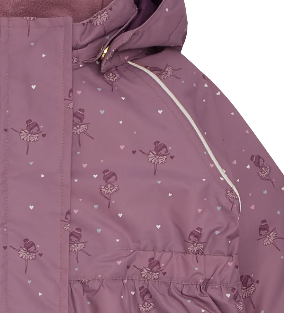 Hust and Claire Vinterjakke - HCObia - Pale Mauve m. Hjerter/Bal