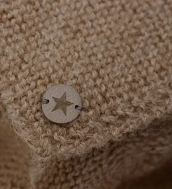 Huttelihut Babyhjelm m. Kvast - Alpakauld - Strik - Camel Melang