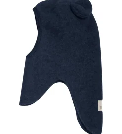 Huttelihut Elefanthue - Uldfleece - 1-lags - Navy m. Ører