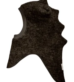 Huttelihut Elefanthue - Uldfleece - 2-lags - Dark Brown Melange