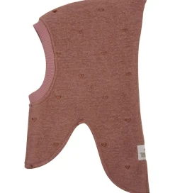 Huttelihut Elefanthue - Uld - 2-lags - Burlwood m. Hjerter