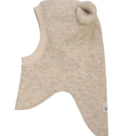 Huttelihut Elefanthue - Uld - 2-lags - Sand Melange m. Ører