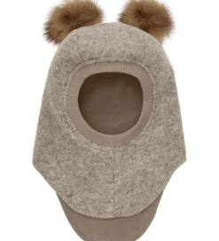 Huttelihut Elefanthue - Uld - 2-lags - Camel Melange m. Kvaste