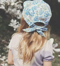 Huttelihut Kasket - Soft Chambray m. Blomster