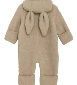 Huttelihut Køredragt - Uldfleece - Camel Melange m. Ører