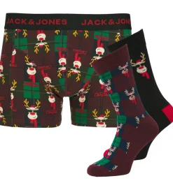 Jack & Jones Gaveæske - Boxershorts/Strømper - JacRudolph - Wine