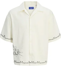 Jack & Jones Skjorte - JorAcapulco - Cloud Dancer m. Print