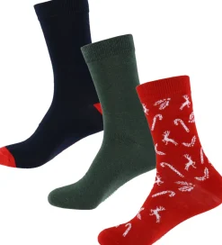 Jack & Jones Strømper - 3-pak - Jaccane - True Red/Duffel Ba