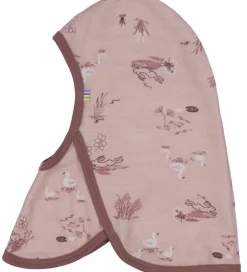 Joha Babyhjelm - 1-lags - Uld/Bambus - Lyserød m. Print