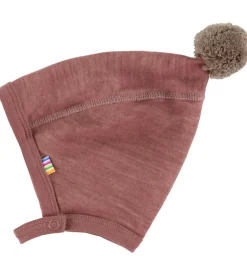 Joha Babyhjelm - Uld/Bambus - Mørk Rose