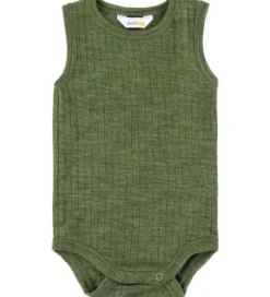 Joha Body u/æ - Uld - Rib - Mørk Oliven
