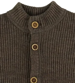 Joha Cardigan - Strik - Uld - Brun Meleret