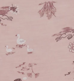 Joha Heldragt - Uld/Bambus - Lyserød m. Print