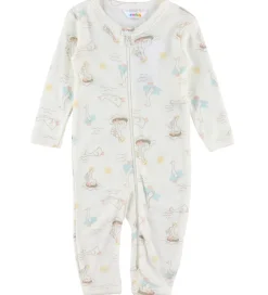 Joha Heldragt - Uld/Silke - Off White m. Print