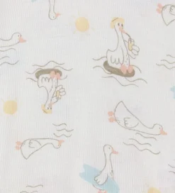 Joha Heldragt - Uld/Silke - Off White m. Print