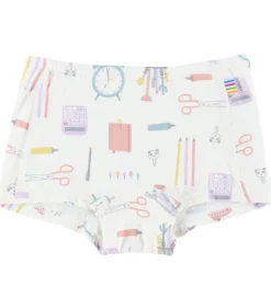 Joha Hipster - 2-pak - Viskose/Bambus - Off White m. Print