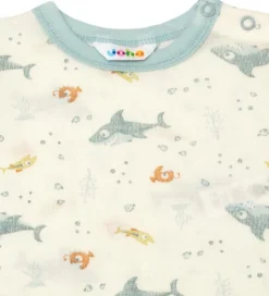 Joha Sommerdragt - Uld - Off White/Støvet Blå m. Fisk