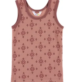 Joha Undertrøje - Uld/Bomuld - Rose m. Snefnug