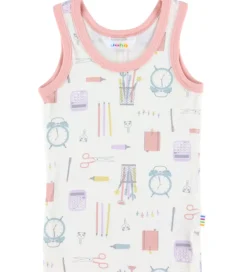 Joha Undertrøje - Viskose/Bambus - Off White m. Print