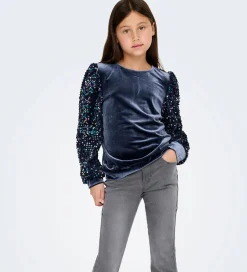 Kids Only Bluse - KogConfidence - Velour/Palietter - Naval Acade